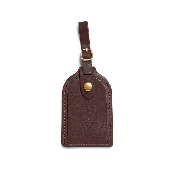 Burgundy Leather - Luggage Tag