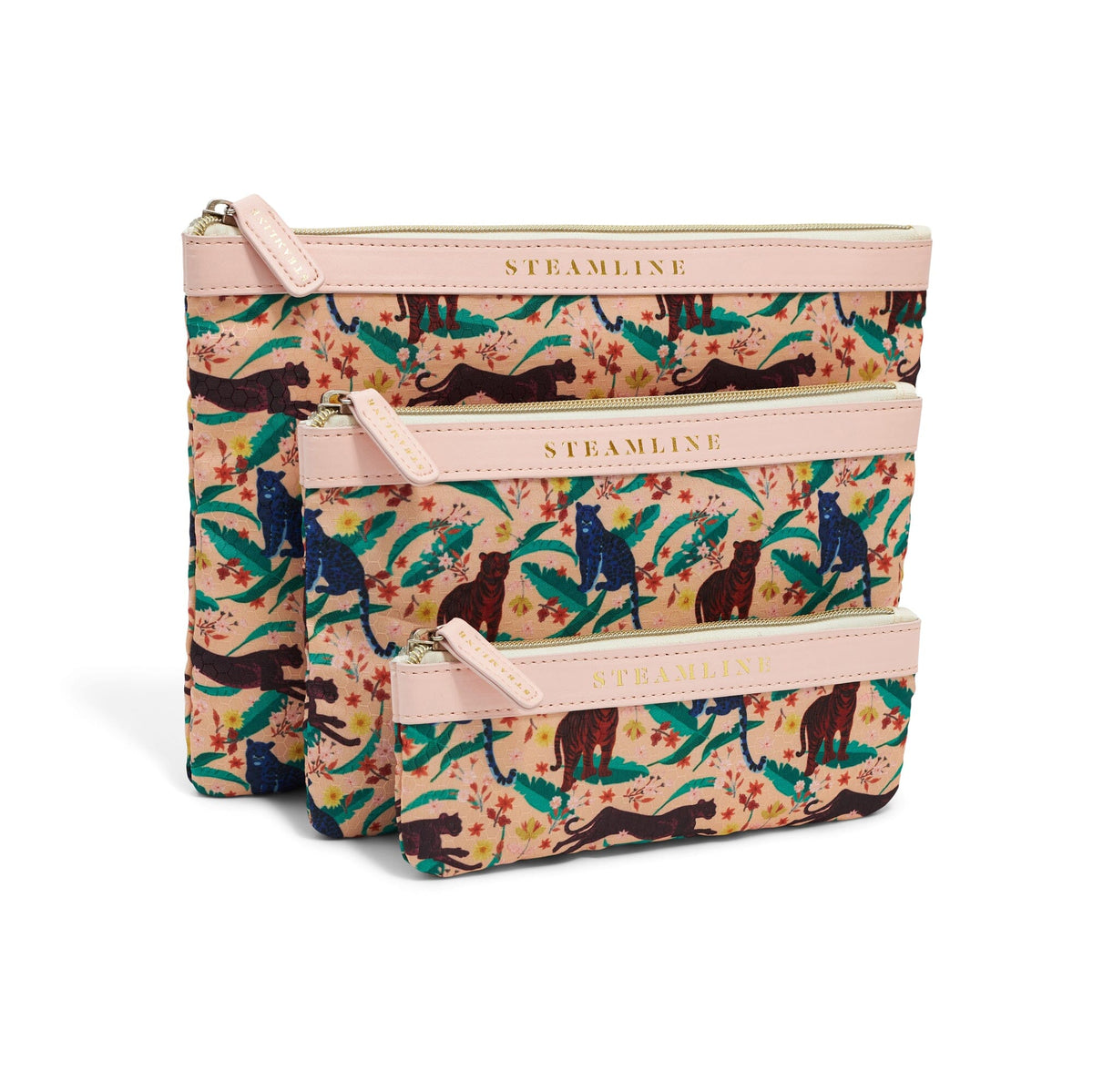 Cheetah Cosmetic Case Set
