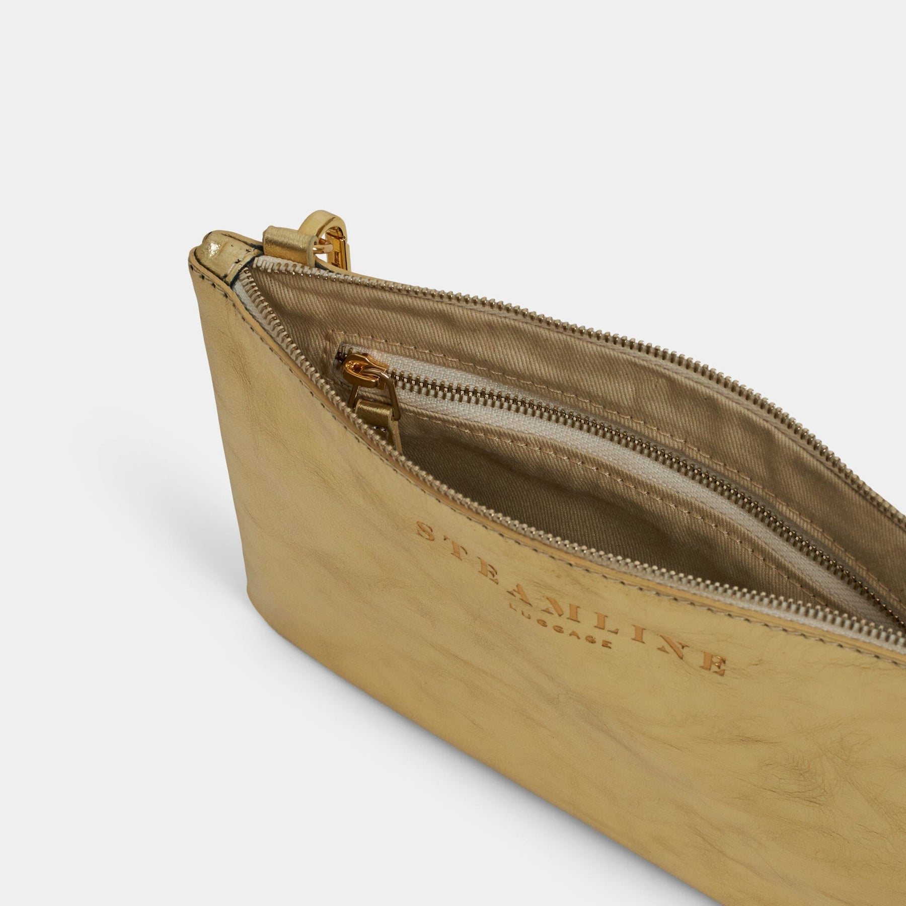 The Navigator - Gold Crossbody Clutch