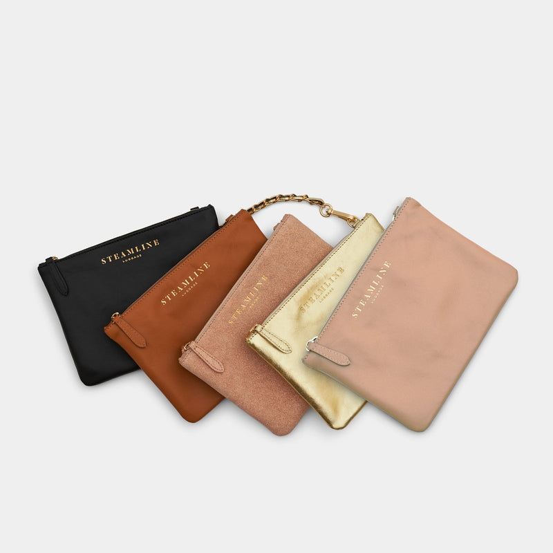 The Navigator - Gold Crossbody Clutch