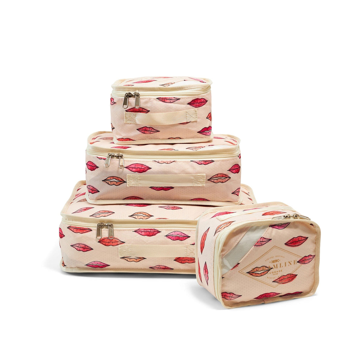 Lip Print Packing Cube Set