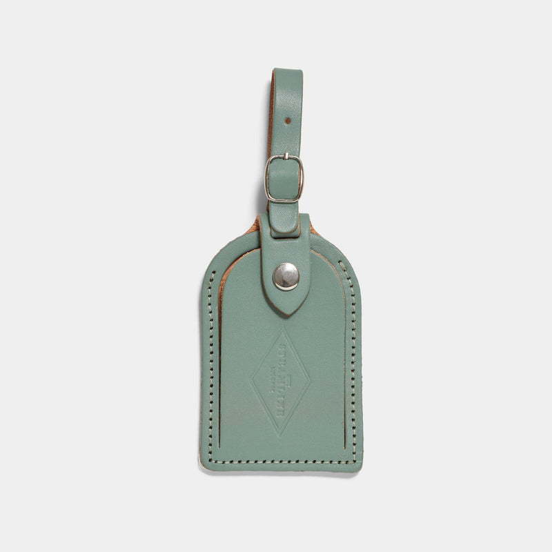 Sea Green Leather - Luggage Tag