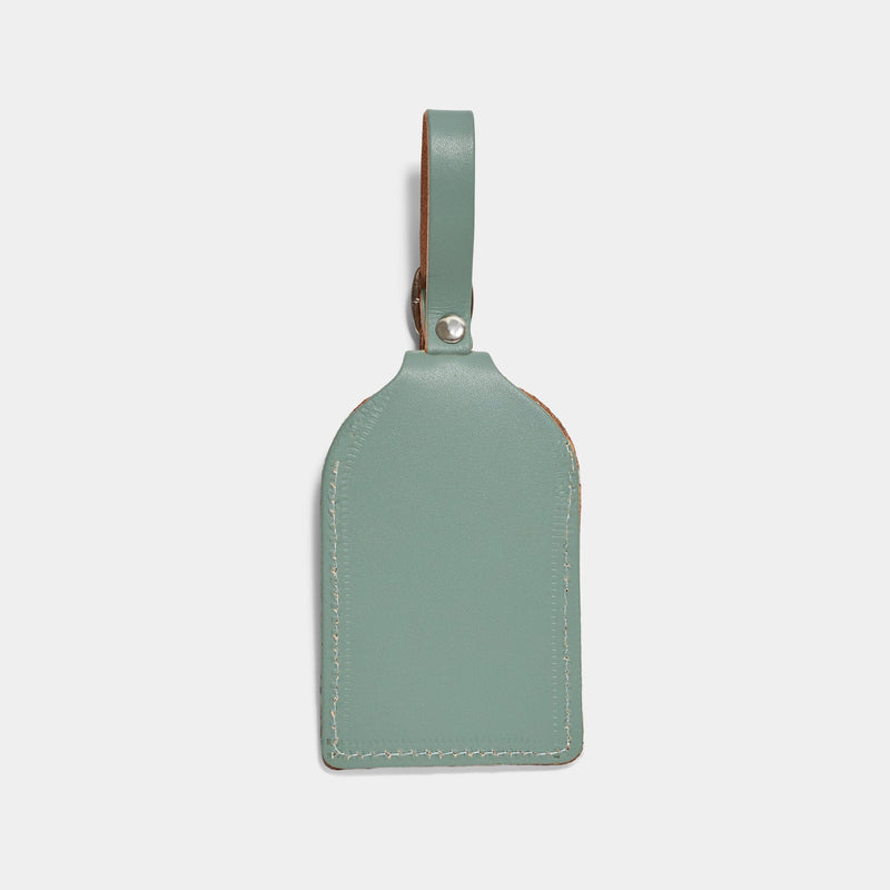 Sea Green Leather - Luggage Tag