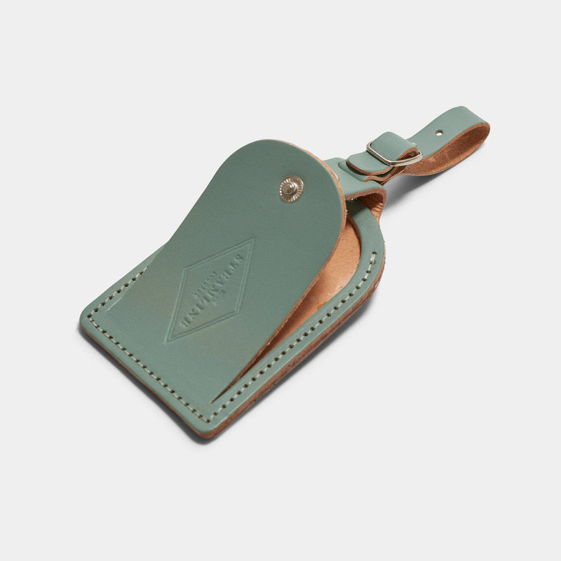 Sea Green Leather - Luggage Tag