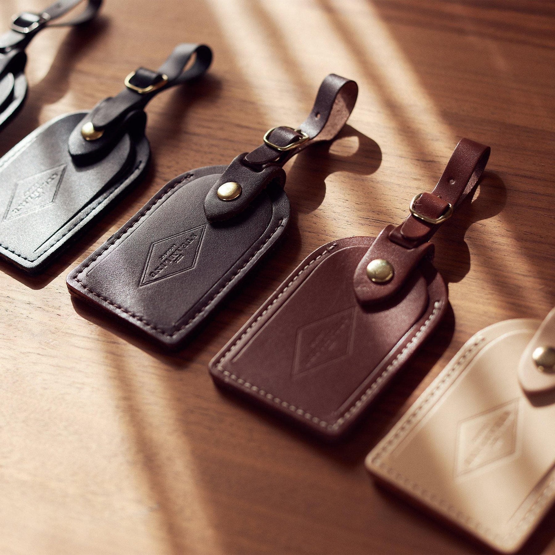 Black Leather - Luggage Tag Accessories Steamline Luggage 