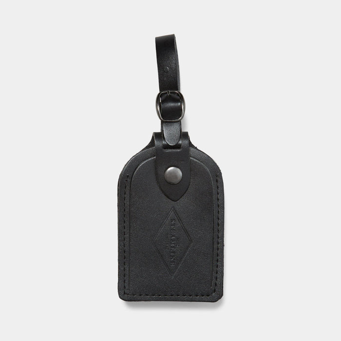 Black Leather - Luggage Tag Accessories Steamline Luggage 