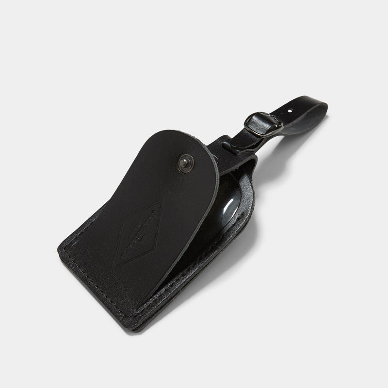 Black Leather - Luggage Tag Accessories Steamline Luggage 