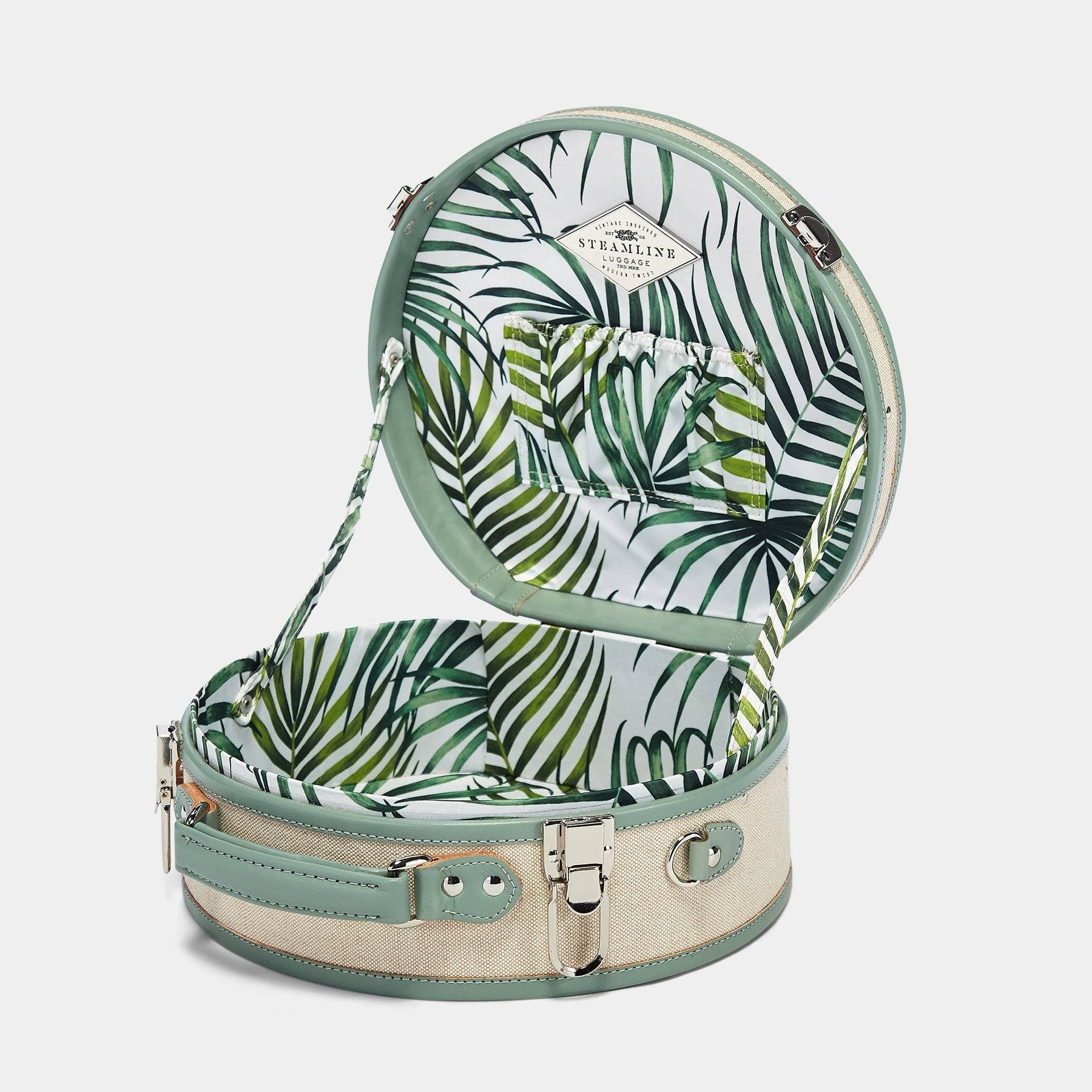 The Editor - Sea Green Hatbox Small Hatbox Small Steamline Luggage 