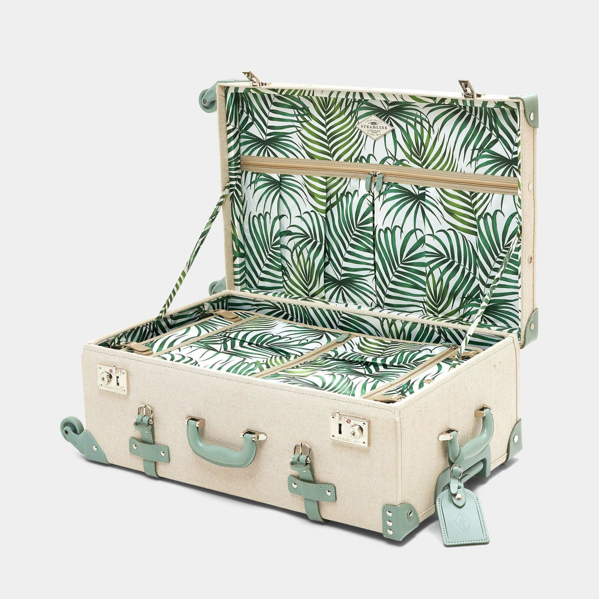 The Editor - Sea Green Check In Spinner Spinner Steamline Luggage 