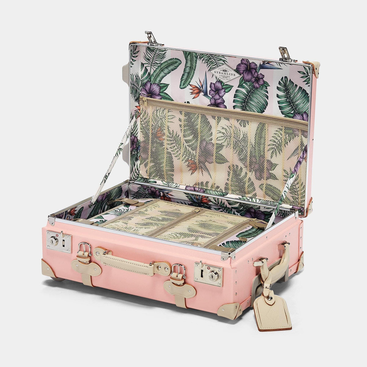 The Botanist - Pink Carryon Carryon Steamline Luggage 