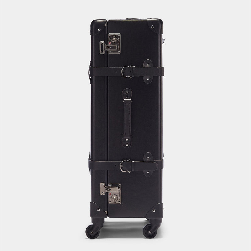 Side product view of the check-in spinner Industrialist fibreboard suitcase in  black 