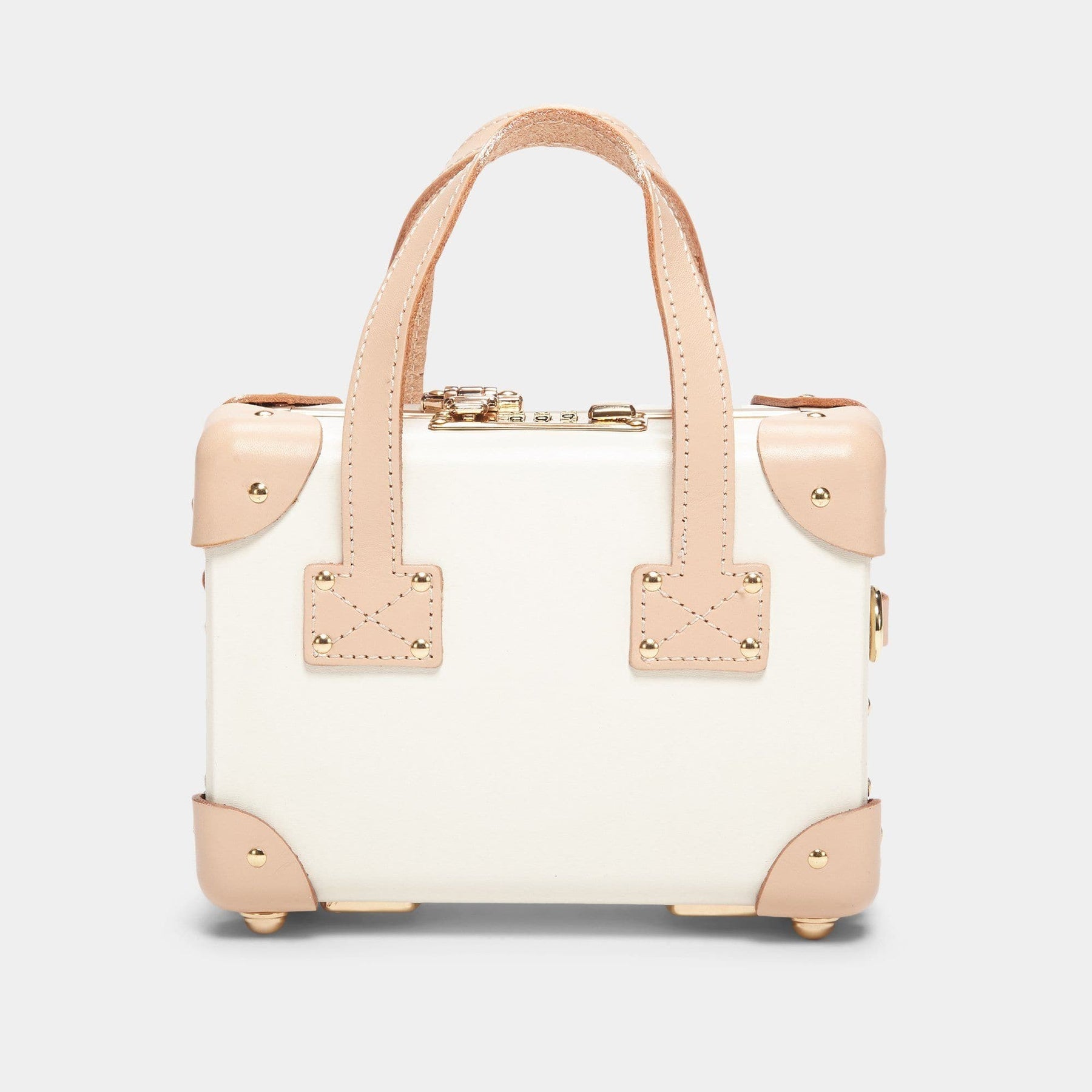 Product view of the mini Sweetheart fibreboard suitcase in cream
